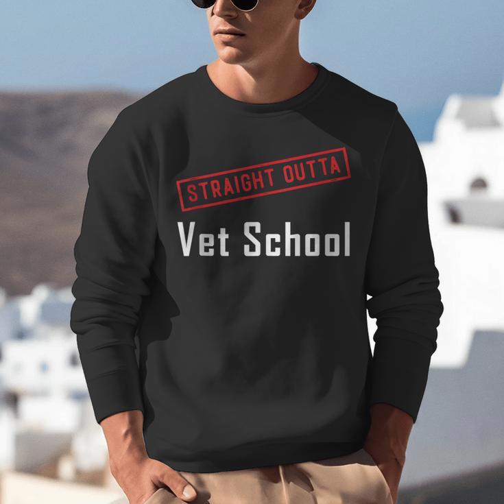 Straight Outta Vet School Graduation Veternarians I Survived Unisex Sweatshirt