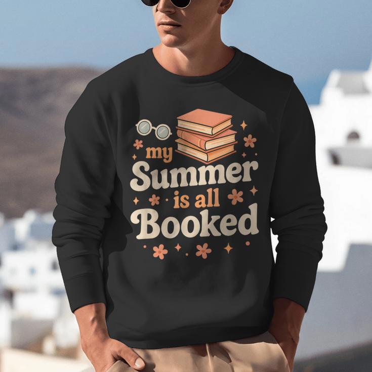 My Summer Is All Booked Book Lover Reading Vacation 2025 Unisex Sweatshirt