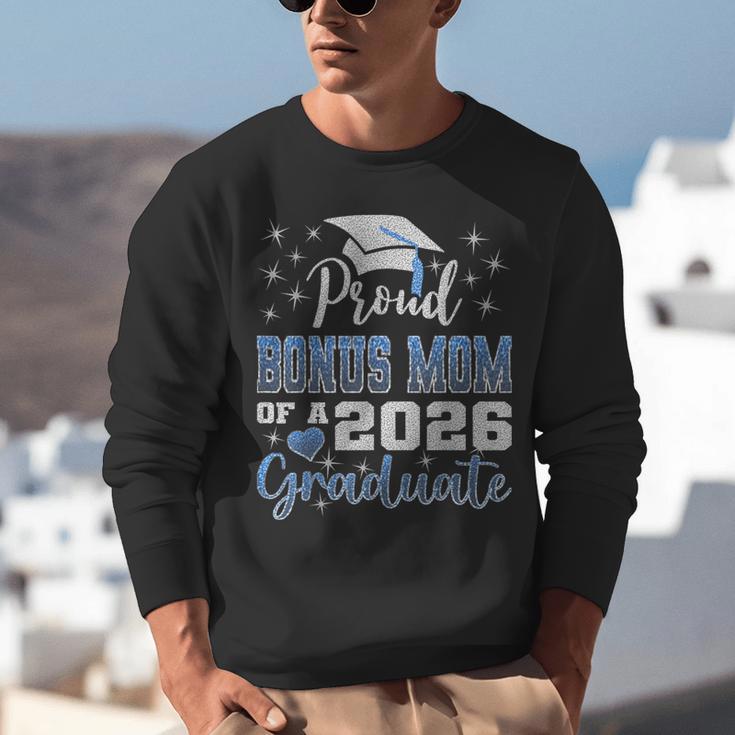Super Proud Bonus Mom Of 2026 Graduate Graduation Family Unisex Sweatshirt
