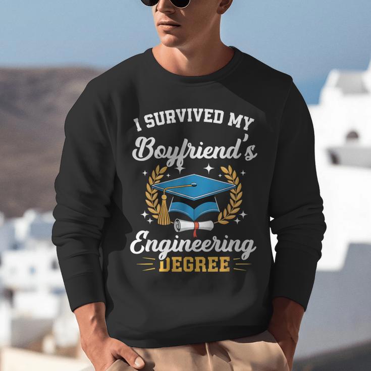 I Survived My Boyfriend's Engineering Degree Graduation Unisex Sweatshirt