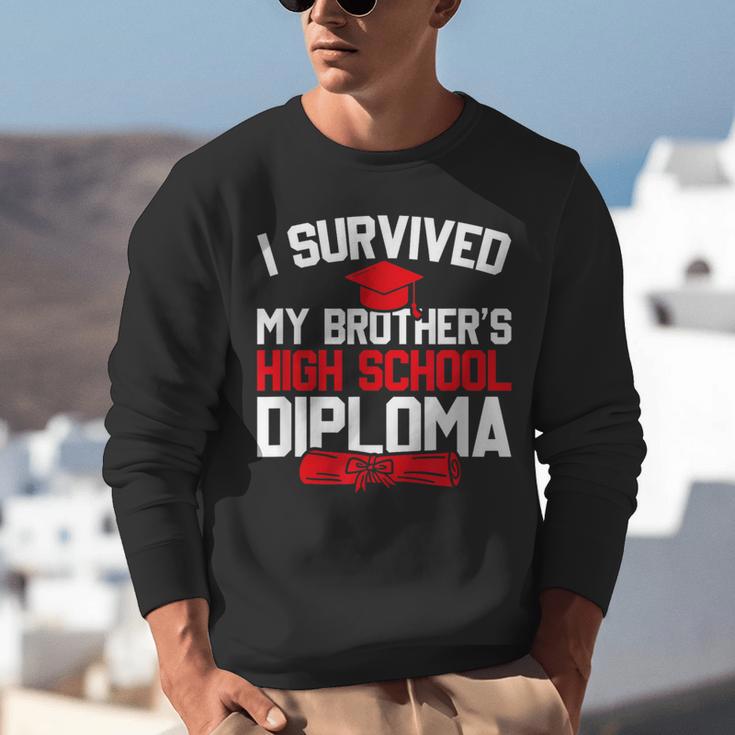 I Survived My Brother's High School Diploma Graduation Unisex Sweatshirt