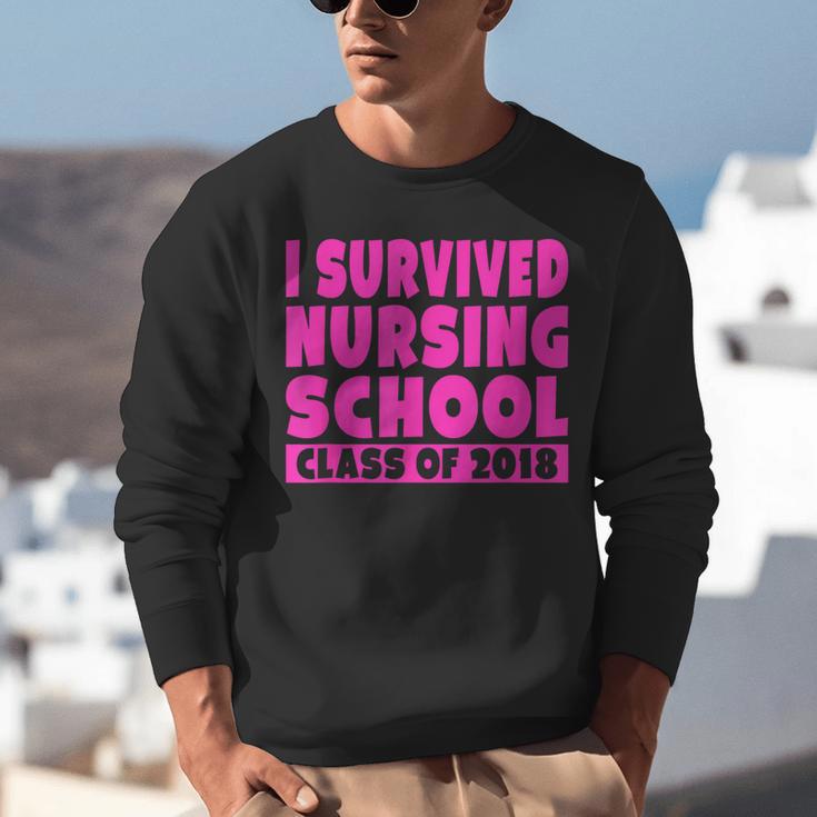 I Survived Nursing School Class Of 2018 Graduation Shirt Unisex Sweatshirt