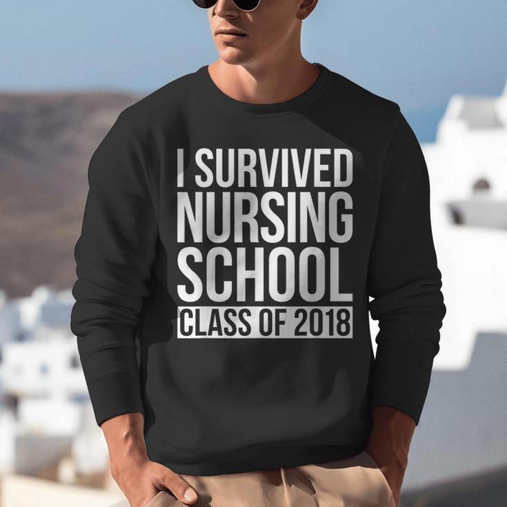 I Survived Nursing School Class Of 2018 RN Graduation Shirt Unisex Sweatshirt