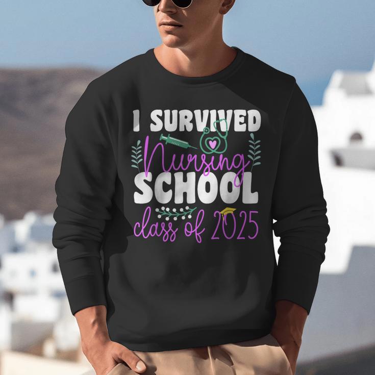 I Survived Nursing School Class Of 2025 New Nurse Graduation Unisex Sweatshirt