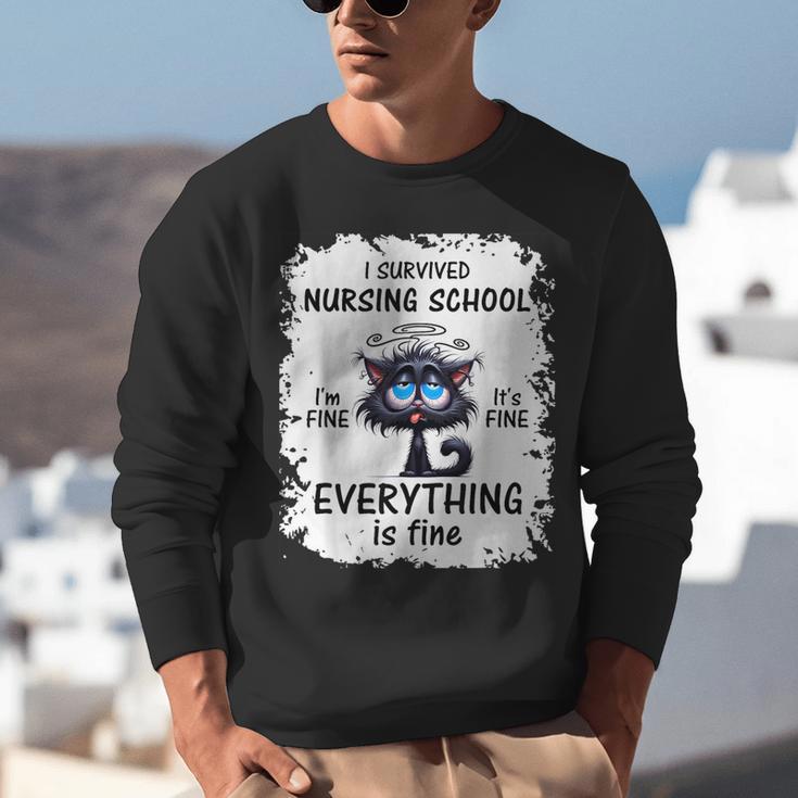 I Survived Nursing School Graduation 2025 Unisex Sweatshirt