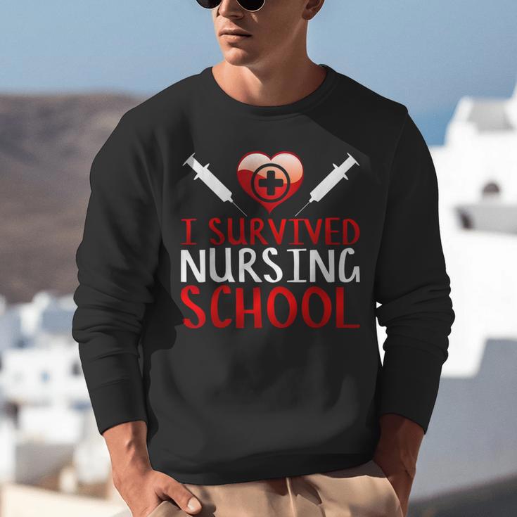 I Survived Nursing School Graduation Cool Unisex Sweatshirt