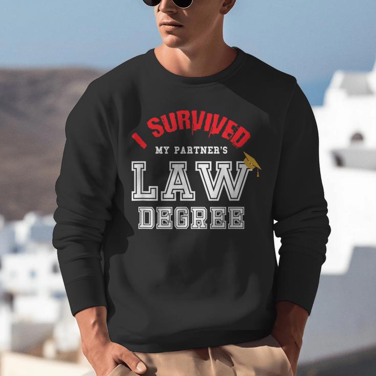 I Survived My Partner's Law Degree Graduation Shirt Unisex Sweatshirt