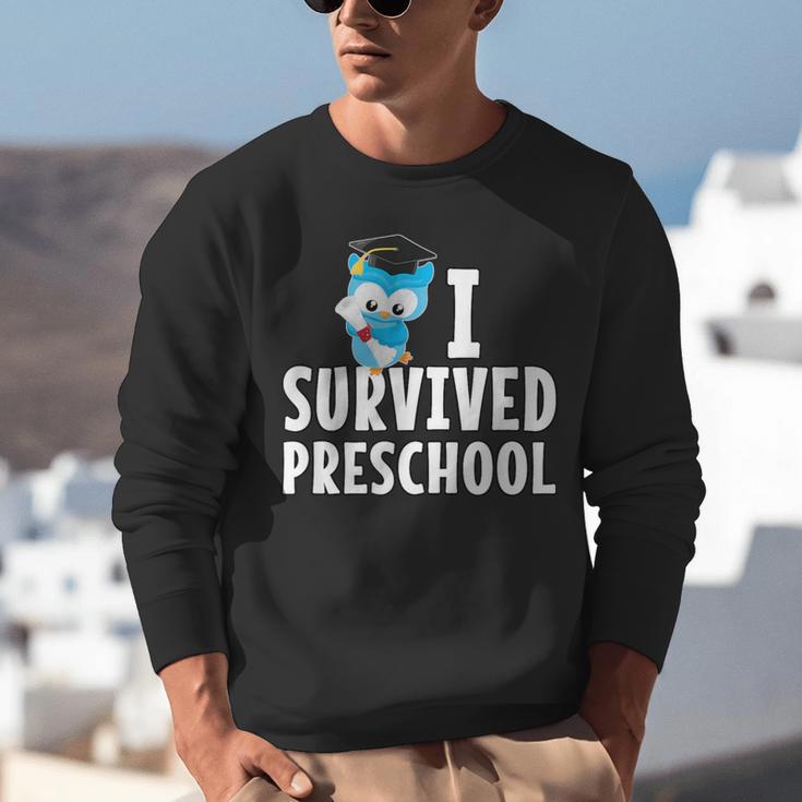 I Survived PreSchool Graduation Kids Owl Grad Shirt Unisex Sweatshirt