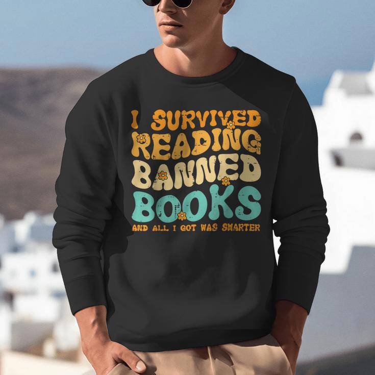 I Survived Reading Banned Books Read Librarian Men Women Unisex Sweatshirt I Survived Reading Banned Books Read Librarian Men Women Unisex Sweatshirt