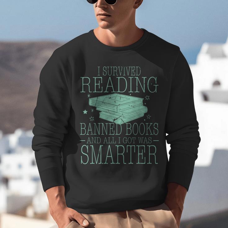 I Survived Reading Banned Books And All I Got Was Sma Unisex Sweatshirt