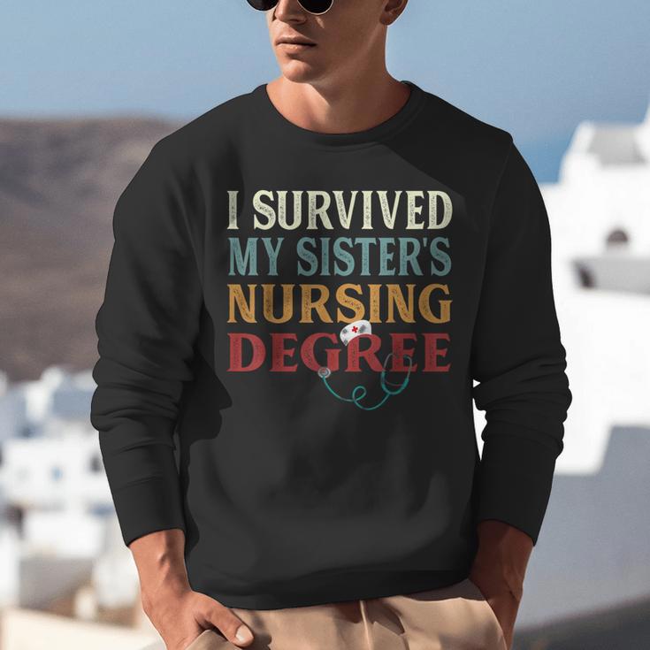 I Survived My Sister's Nursing Degree Graduation Nurse Lover Unisex Sweatshirt