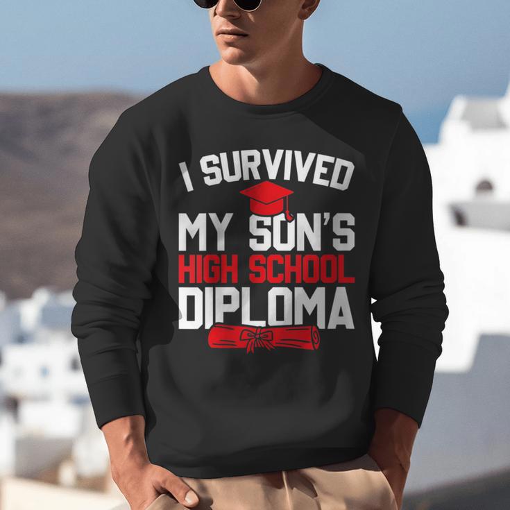I Survived My Son's High School Diploma Graduation Unisex Sweatshirt