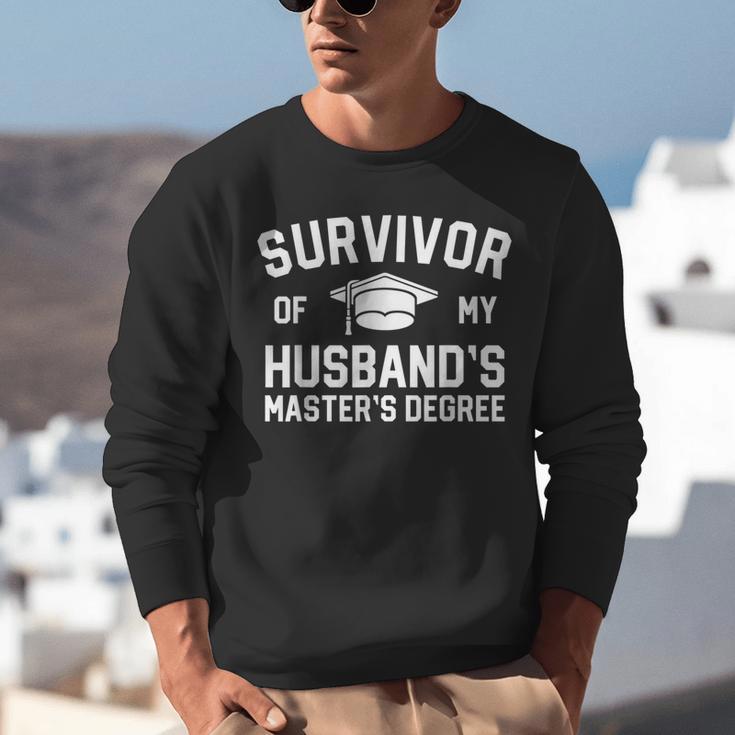 Survivor Of My Husbands Masters Degree Graduation Wife Unisex Sweatshirt