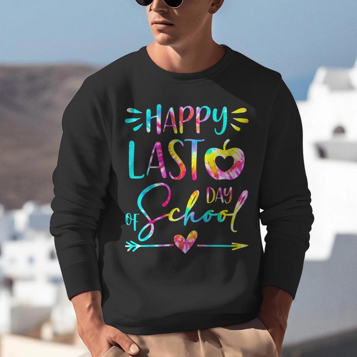 Tie Dye Happy Last Day Of School Graduation Teacher Student Unisex Sweatshirt
