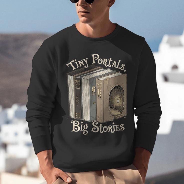Tiny Portals Big Stories Book Nook Fantasy Gateway Unisex Sweatshirt Tiny Portals Big Stories Book Nook Fantasy Gateway Unisex Sweatshirt