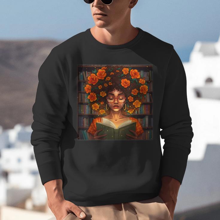 History Month Black Afro Girl Women Book Lovers Unisex Sweatshirt