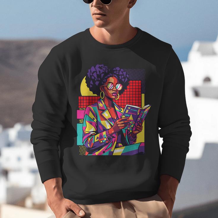 History Woman Reading Book Geometric Girl Educated Unisex Sweatshirt History Woman Reading Book Geometric Girl Educated Unisex Sweatshirt