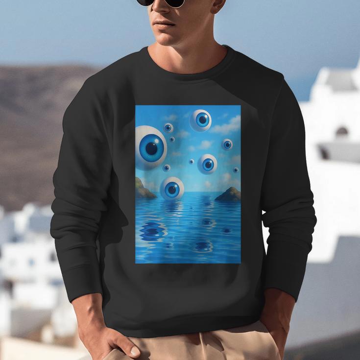 Trippy Weirdcore Frutiger Aero Surreal Eyeballs Y2K Unisex Sweatshirt Trippy Weirdcore Frutiger Aero Surreal Eyeballs Y2K Unisex Sweatshirt