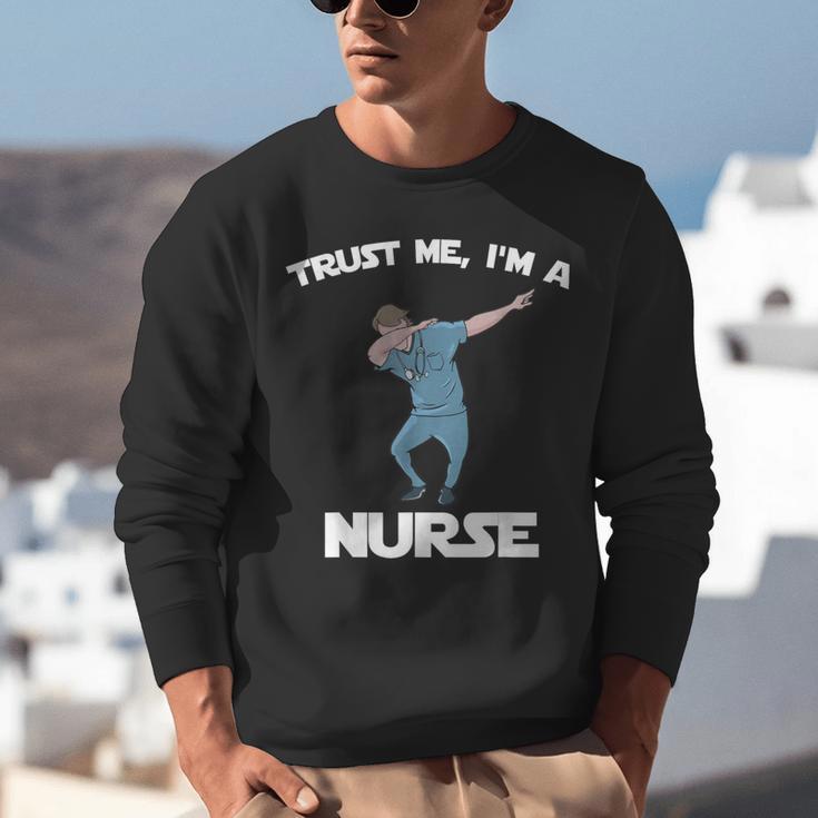 Trust Me I'm Nurse Shirt Dabbing Gift Nursing Graduation Unisex Sweatshirt