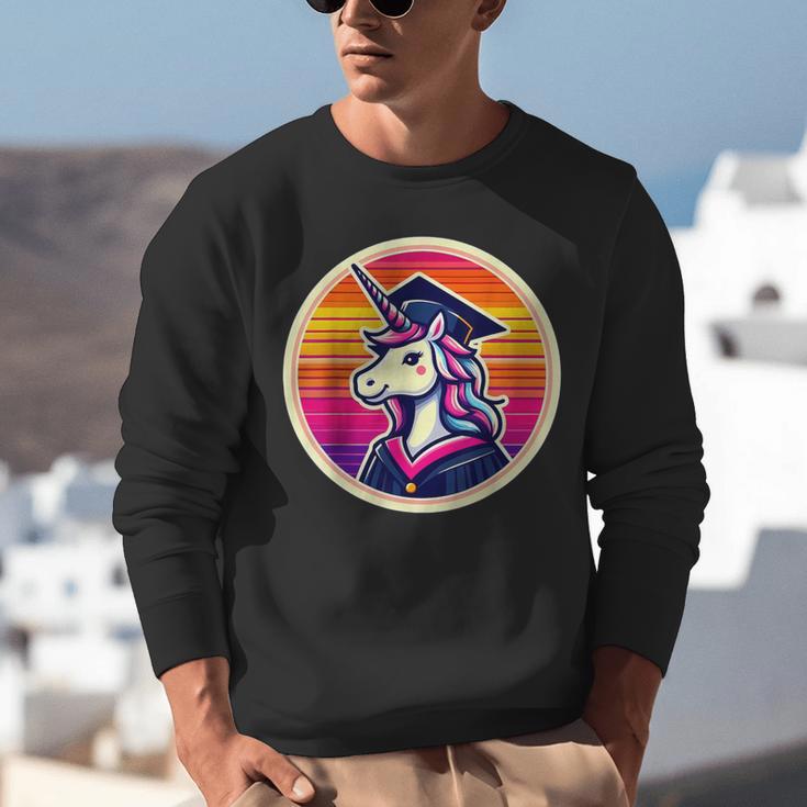 Unicorn University Graduation Graduating School Girl Cute Unisex Sweatshirt