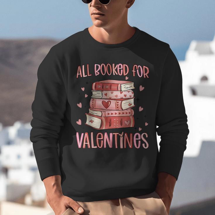 Valentines All Booked For Valentines Book Lovers Teacher Kid Unisex Sweatshirt