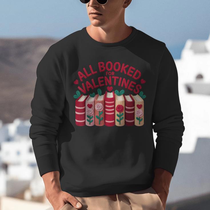 Valentines All Booked For Valentine Book Lover Teacher Unisex Sweatshirt