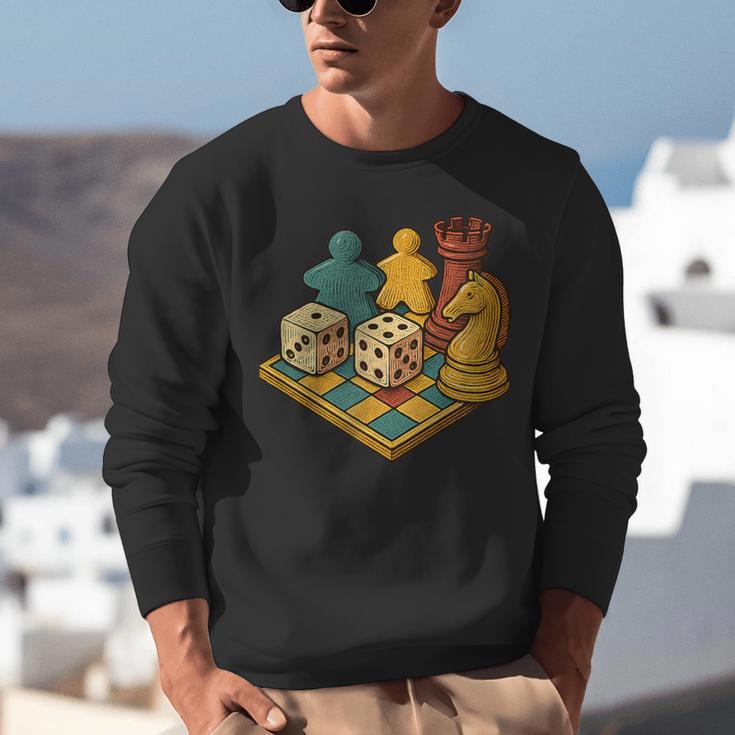 Vintage Board Game Art – Tabletop Nostalgia Unisex Sweatshirt