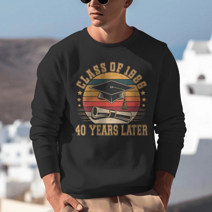 Vintage Class Of 1986 40 Years Later Reunion 40th Graduation Unisex Sweatshirt