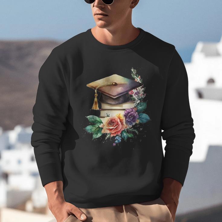 Vintage Hat High School College Graduate Graduation Unisex Sweatshirt
