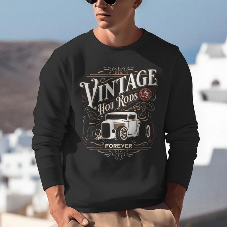 Vintage Hot Rods USA Forever Classic Car Nostalgia Unisex Sweatshirt Vintage Hot Rods USA Forever Classic Car Nostalgia Unisex Sweatshirt