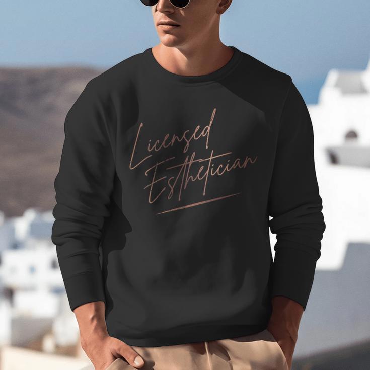 Vintage Licensed Esthetician Graduation Licensed Esthetician Unisex Sweatshirt