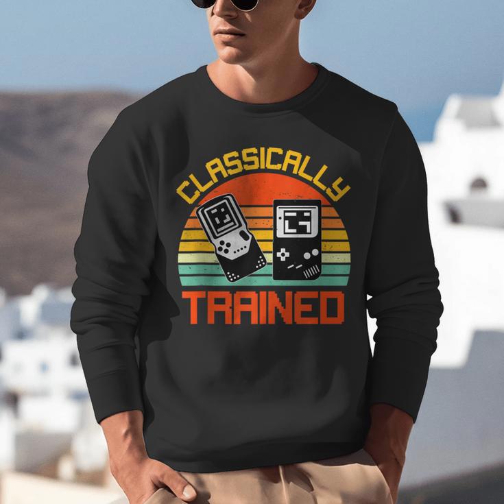 Vintage Retro Classically Trained Video Game 90s Nostalgia Unisex Sweatshirt