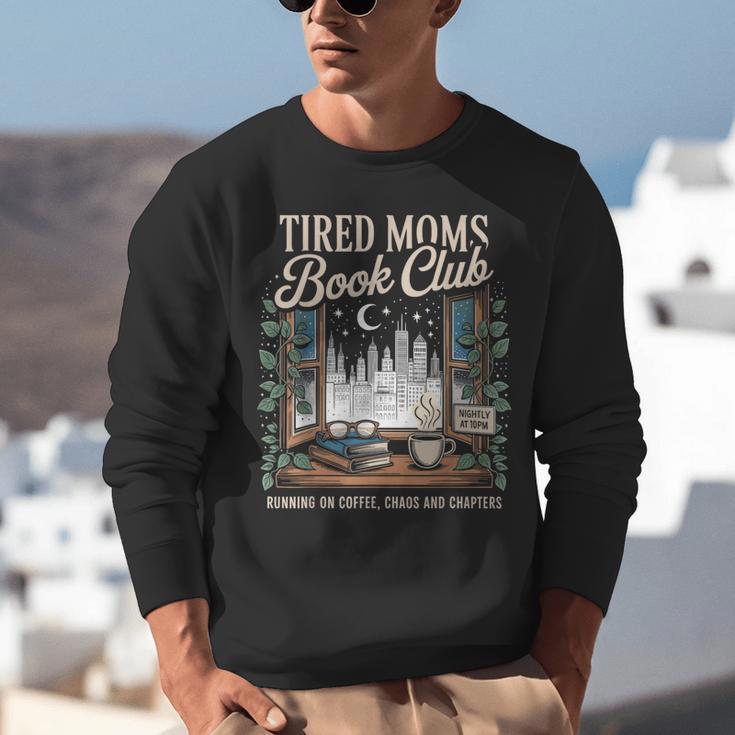 Vintage Tired Moms Book Club Bookish Booktrovert Unisex Sweatshirt