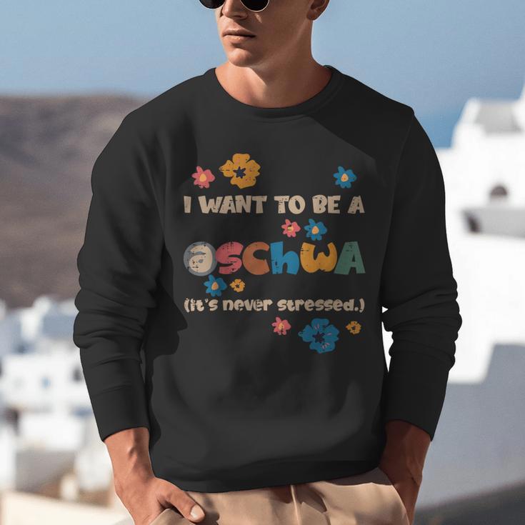I Want To Be A Schwa Read Book Reading Librarian Unisex Sweatshirt I Want To Be A Schwa Read Book Reading Librarian Unisex Sweatshirt