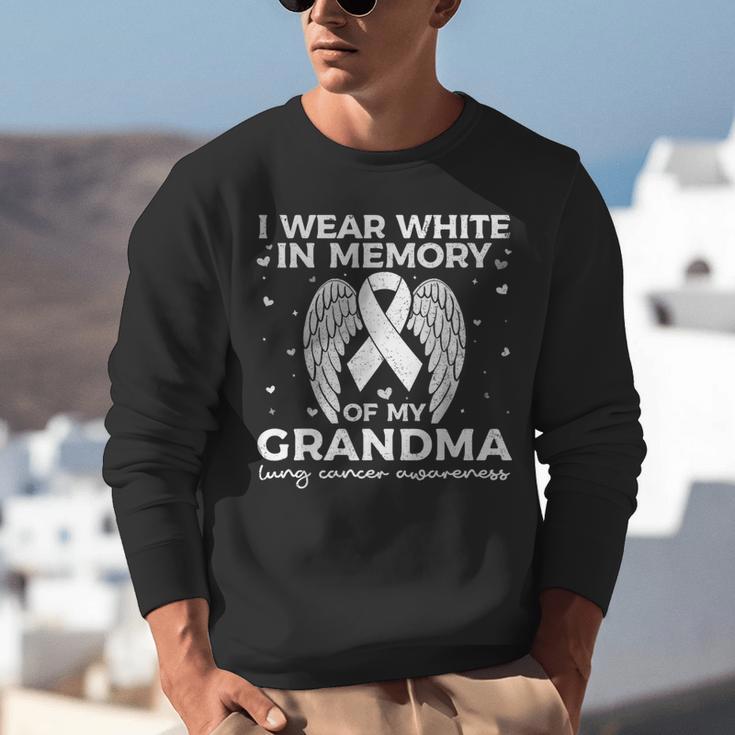I Wear In Memory Of My Grandma Lung Cancer Awareness Unisex Sweatshirt I Wear In Memory Of My Grandma Lung Cancer Awareness Unisex Sweatshirt