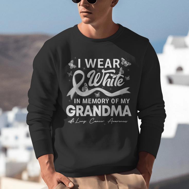 I Wear In Memory Of My Grandma Lung Cancer Unisex Sweatshirt I Wear In Memory Of My Grandma Lung Cancer Unisex Sweatshirt
