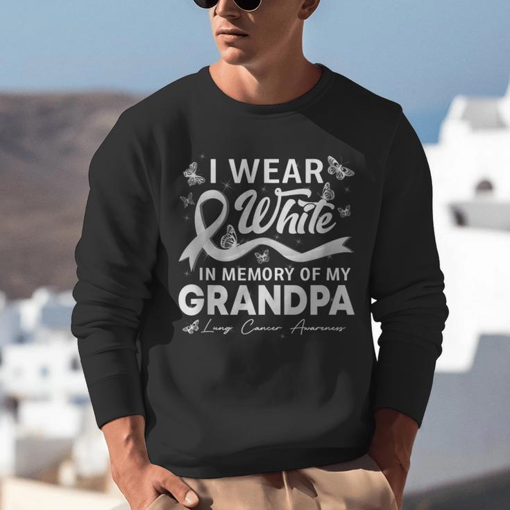 I Wear In Memory Of My Grandpa Lung Cancer Unisex Sweatshirt