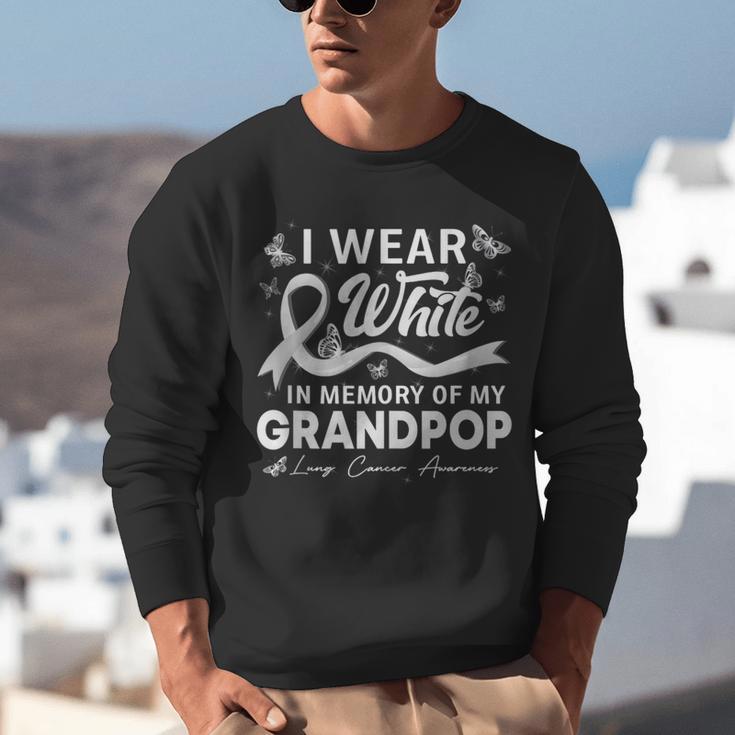 I Wear In Memory Of My Grandpop Lung Cancer Unisex Sweatshirt