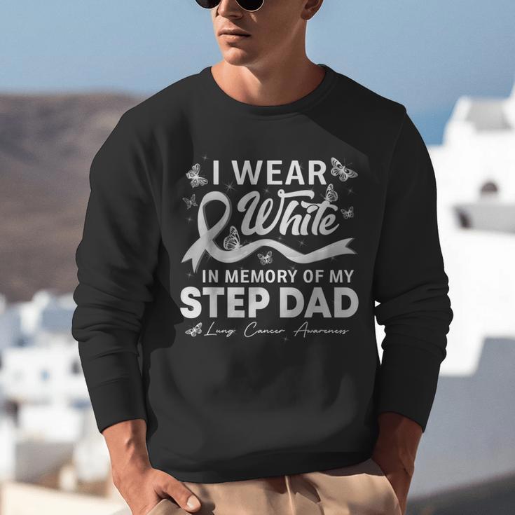 I Wear In Memory Of My Step Dad Lung Cancer Unisex Sweatshirt I Wear In Memory Of My Step Dad Lung Cancer Unisex Sweatshirt