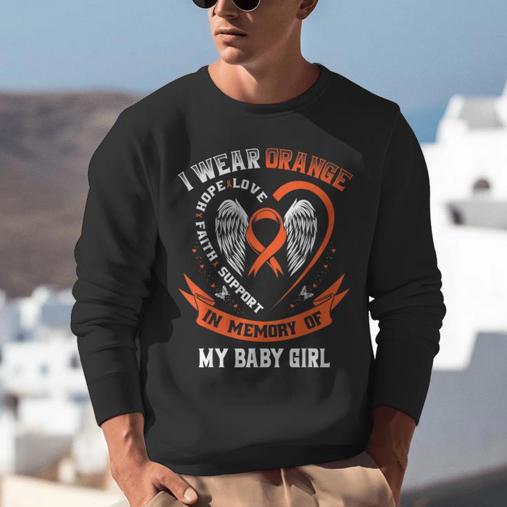 Wear Orange In Memory Of Baby Girl Daughter Leukemia Cancer Unisex Sweatshirt Wear Orange In Memory Of Baby Girl Daughter Leukemia Cancer Unisex Sweatshirt