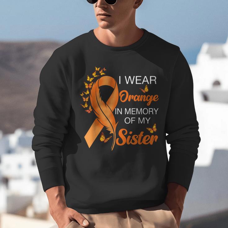 I Wear Orange In Memory Of My Sister Leukemia Awareness Unisex Sweatshirt I Wear Orange In Memory Of My Sister Leukemia Awareness Unisex Sweatshirt