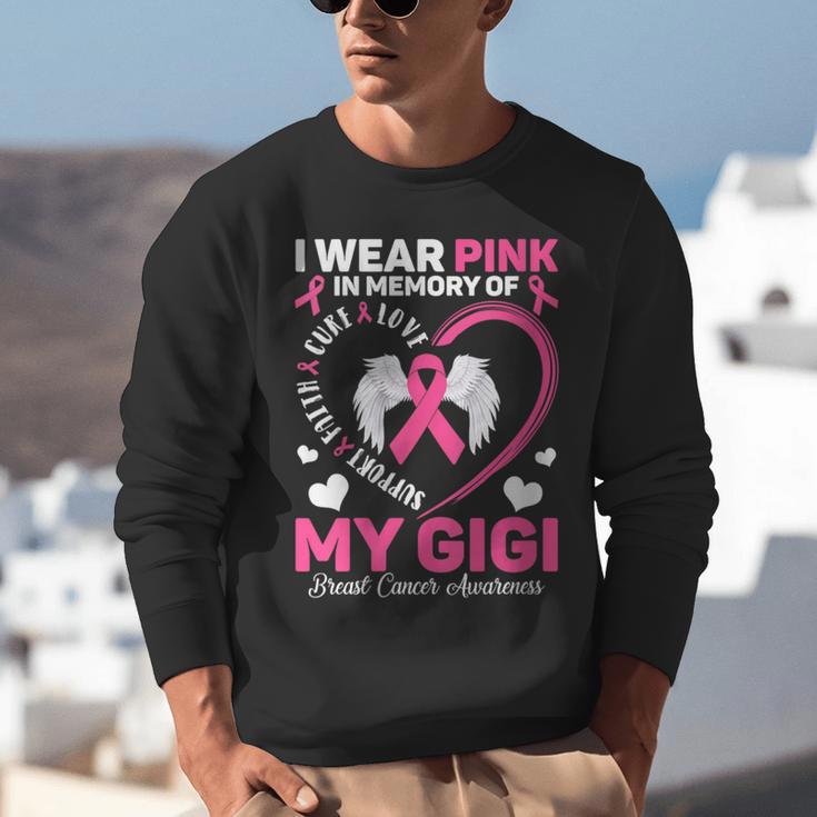 I Wear Pink In Memory Of My Gigi Breast Cancer Awareness Unisex Sweatshirt