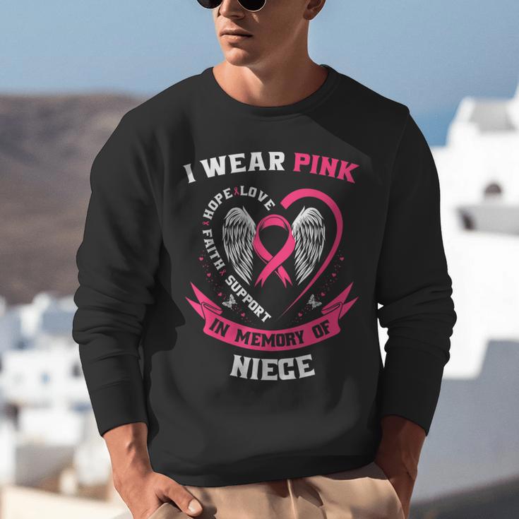 I Wear Pink In Memory Of Niece Breast Cancer Shirts Tshirt Unisex Sweatshirt