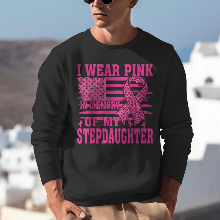 I Wear Pink In Memory Of My Stepdaughter Breast Cancer Unisex Sweatshirt