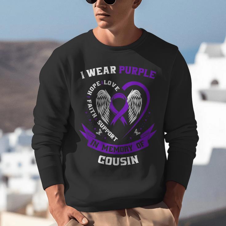 I Wear Purple In Memory Of Cousin Epilepsy Awareness Family Unisex Sweatshirt I Wear Purple In Memory Of Cousin Epilepsy Awareness Family Unisex Sweatshirt