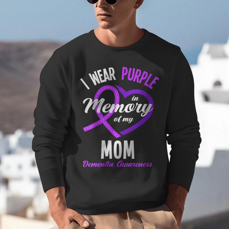 I Wear Purple In Memory For My Mom Dementia Awareness Unisex Sweatshirt I Wear Purple In Memory For My Mom Dementia Awareness Unisex Sweatshirt