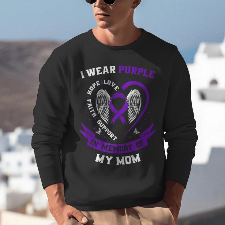 I Wear Purple In Memory Of Mom Pancreatic Cancer Awareness Unisex Sweatshirt I Wear Purple In Memory Of Mom Pancreatic Cancer Awareness Unisex Sweatshirt