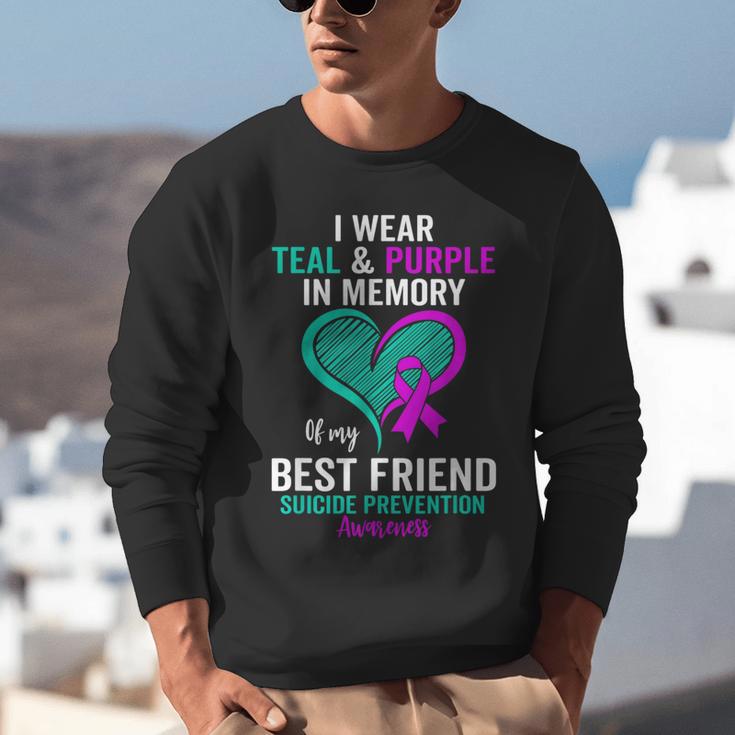 I Wear Teal And Purple In Memory Of My Friend Mental Health Unisex Sweatshirt I Wear Teal And Purple In Memory Of My Friend Mental Health Unisex Sweatshirt