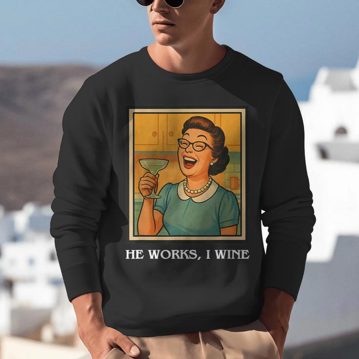 I Wine Housewife Retro Nostalgia Classic 1950s Vintage Humor Unisex Sweatshirt I Wine Housewife Retro Nostalgia Classic 1950s Vintage Humor Unisex Sweatshirt