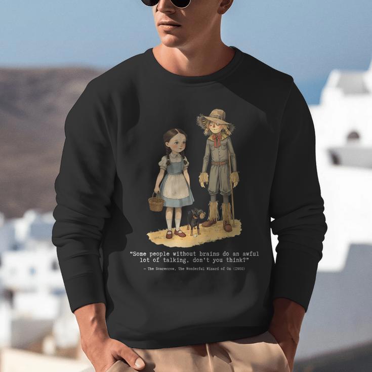 Wizard Of Oz Book Quote Scarecrow Dorothy Retro Drawing Unisex Sweatshirt Wizard Of Oz Book Quote Scarecrow Dorothy Retro Drawing Unisex Sweatshirt